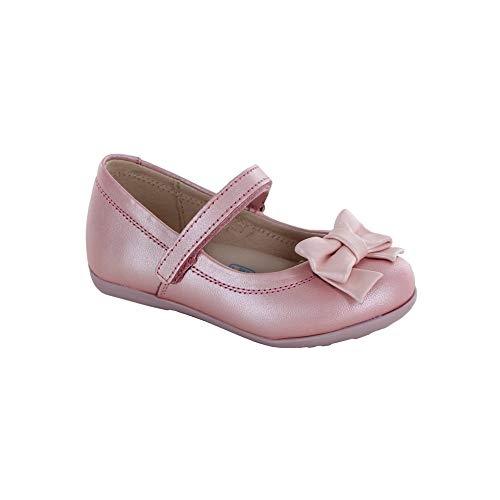 COQUETA Zapatos para Niña Cerrados Estilo Formal Modelo Elisa Color Rosa (17.0 cm)