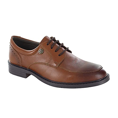 Audaz Zapato Formal para Niño con Agujetas en Café Claro Modelo Adams (CAFÉ Claro, 24.0 cm)