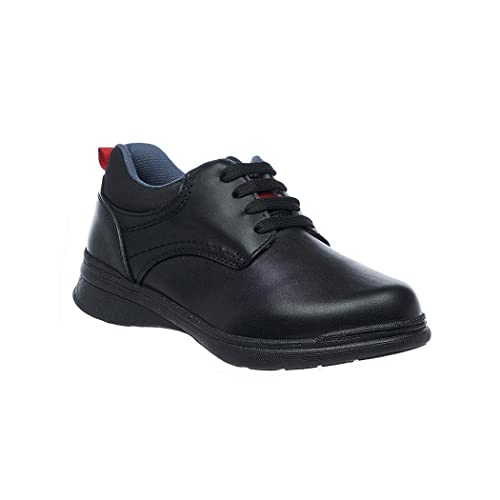 VAVITO Zapatos para Niños Casuales Escolares Piel Negro Cómodos Talla 15.0 cm