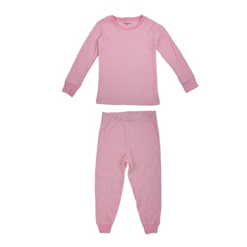 Baby Creysi Set Térmico 2 Pz Playera Manga Larga Pantalon Thermal Para Bebe Niña Modelo K2502B Color Rosa 3X Años