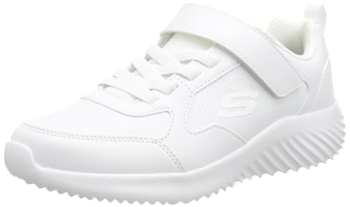 SKECHERS Bounder - Power Study Zapatilla para Niño Blanco,20.0 cm