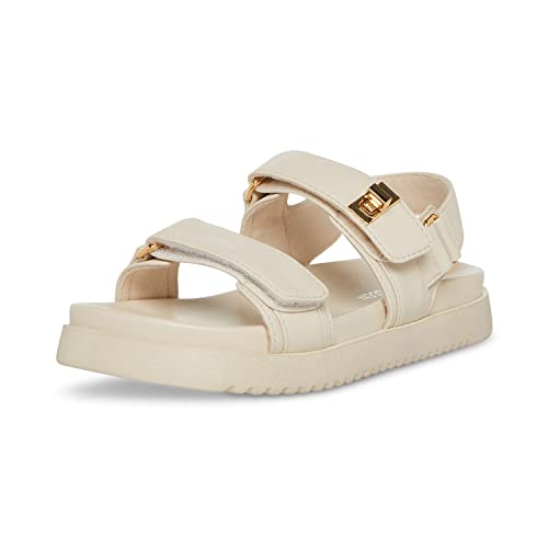 Steve Madden Mona - Sandalia plana para niña, Hueso, 5 Big Kid