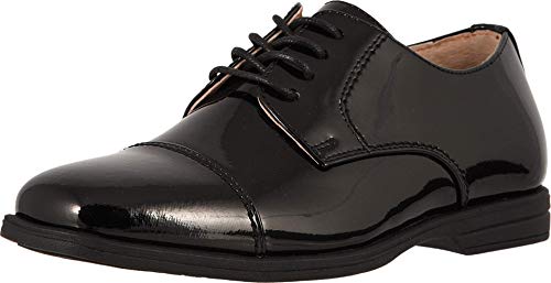 Florsheim Reveal Esmoquin Formal Cap Toe Oxford Jr, Charol Negro, 17.5 MX Niño pequeño