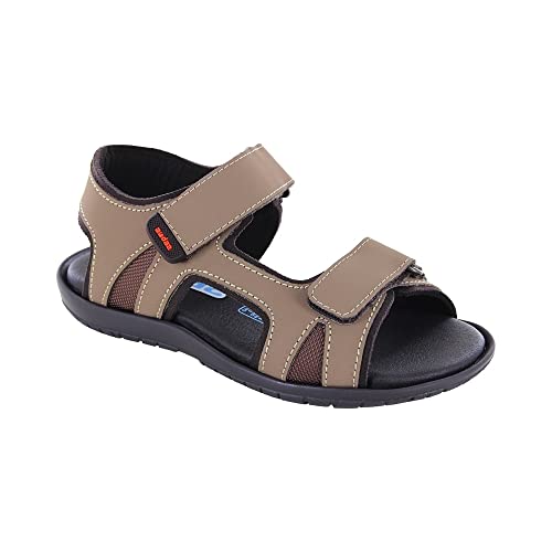 Sandalias Casuales de Piel con Abertura y Ajuste de Doble Contactel para Niño (Arena, JP_Footwear_Size_System, Little_Kid, Measurement, Measurement_24_Point_0_Centimeters)