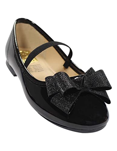 LEON Flat Balerina Casual NIÑA Negro Charol 2120