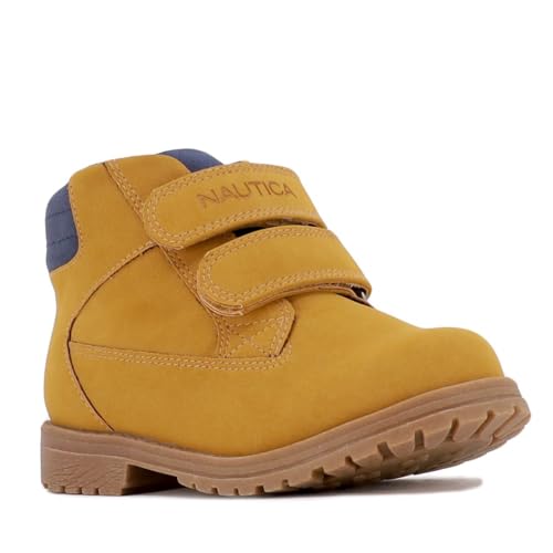 Nautica Botas Chukka con correa para botas, cordones y cremallera, para ni os y ni as (beb /ni os peque os), Wheat-boylston, 13 MX Ni ito