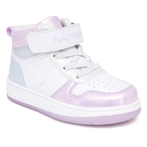 Nautica - Tenis deportivos para niños de alta calidad, para niños y niñas (niños pequeños), Blanco Multi-Oakford, 17 MX Niño pequeño