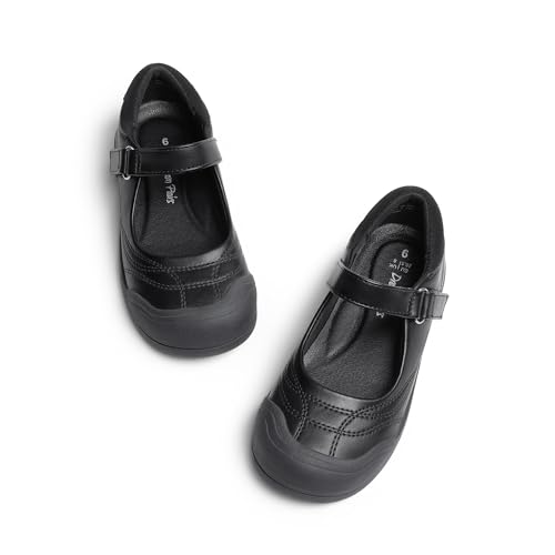 DREAM PAIRS Zapatos de Uniforme Escolar Mary Jane para Niñas,Size 19.0 cm,Negro-PU,SDFL2401K