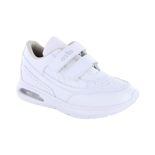 Audaz Tenis Comodo Deportivo para Niño, Suela con Camara De Aire Y Ajuste De Doble Velcro, Color Blanco (Blanco, Sistema Tallas Calzado JP, Niño (2-5 años), Medición, 21.0 cm)