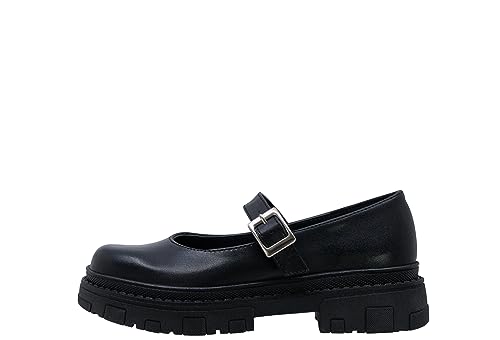 VAVITO Zapato Escolar niña c/Hebilla Moderno y Cómodo (Negro, JP_Footwear_Size_System, Big_Kid, Women, Measurement, Measurement_21_Point_5_Centimeters)