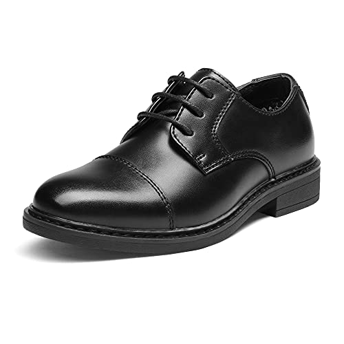 Bruno Marc Zapatos Formales Oxford de Vestir para Niños,Size 23.5 cm,Negro,SBOX211K