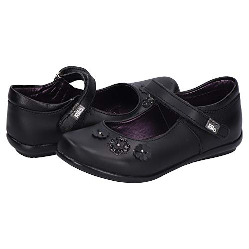 Rilo | Zapato Escolar Estilo choclo para niña Color Negro talla-23 MI1426