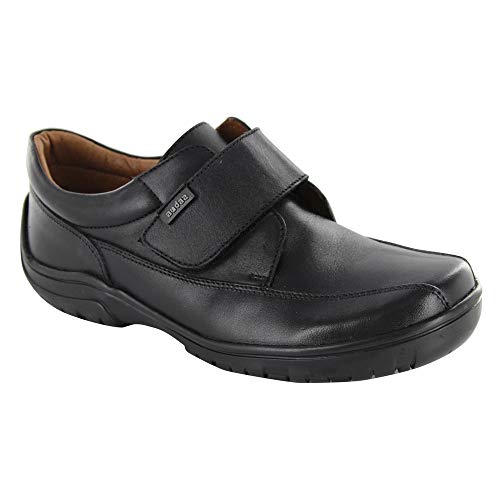 Audaz Zapatos Escolares para Niño Fabricados En Piel Color Negro con Ajuste En látigo 22