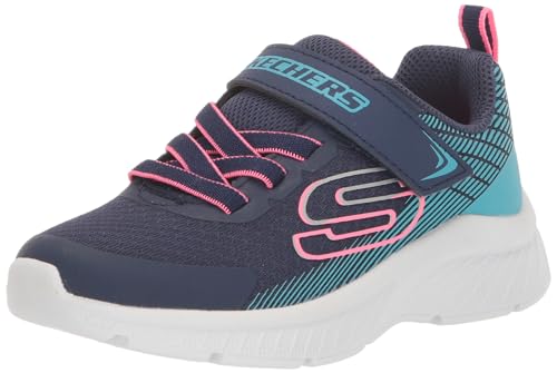 Skechers Microspec Plus - Tenis para niña, Azul Marino, 22 MX Niño pequeño