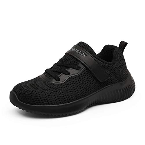 DREAM PAIRS Zapatillas Deportivas para Correr EZ-Ons Tenis para Niños y Niñas,Size 24.5 cm,Todo/Negro,KRIDER-1