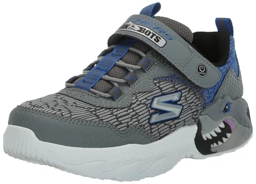 Skechers Creature-Lights - Tenis para niño, Carbón/Azul, 3.5 Big Kid