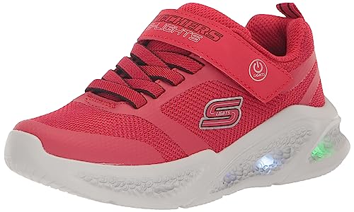 Skechers - Tenis Unisex con Luces meteorológicas para niños, Rojo/Negro, 21.5 MX Niño pequeño