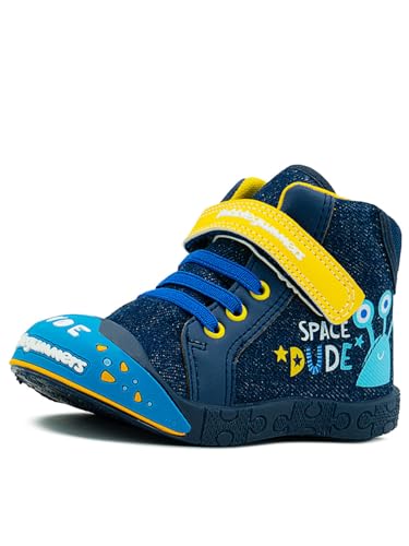 Bubble gummers Tenis Bota Casual para Niño Color Mezclilla con Diseño de Marciano - Cómodos y Flexibles