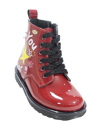 Botin Luces Coqueta NIÑA Rojo Charol 93506k