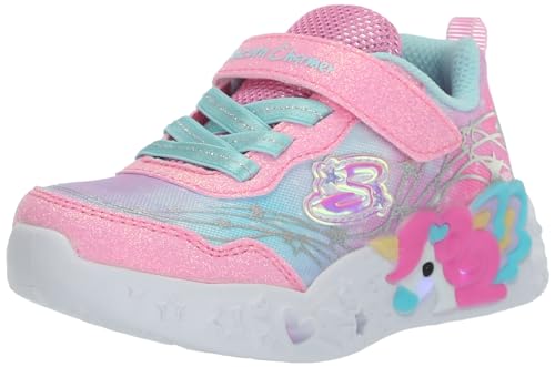 Skechers Unisex niño Unicorn Dreams - Wishful Magi, Rosa, Turquesa, 20 MX Niño pequeño