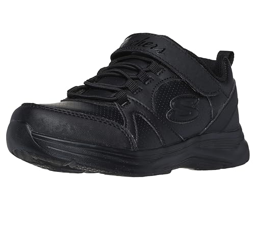 Skechers Glimmer Kicks-School Struts - Tenis para niña, Negro/Negro, 17 MX Niño pequeño