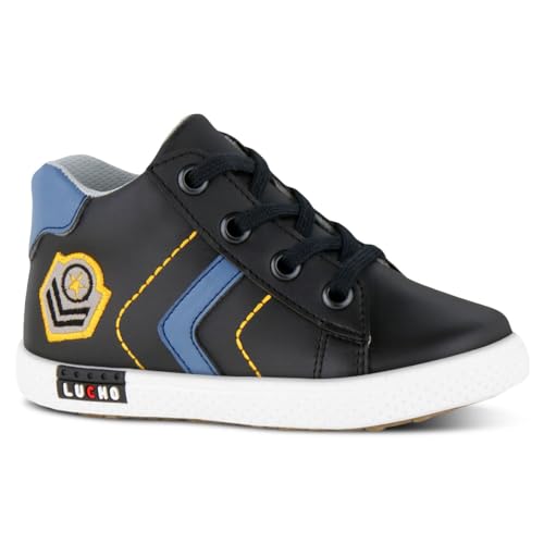 LUCHO Tenis Casual para Niño Marca Modelo 339 Negro/Marino 13.5