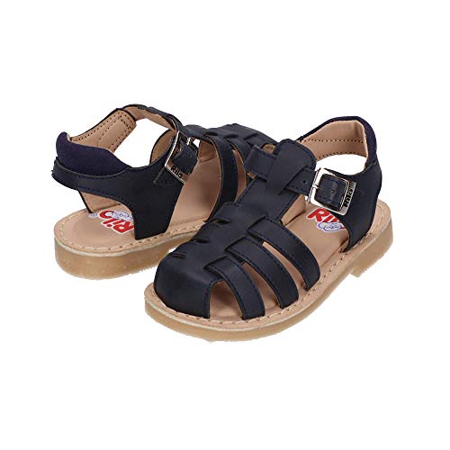 Rilo Huarache para Niños color Marino Casual con Hebilla OL3751 Talla 15.0 cms