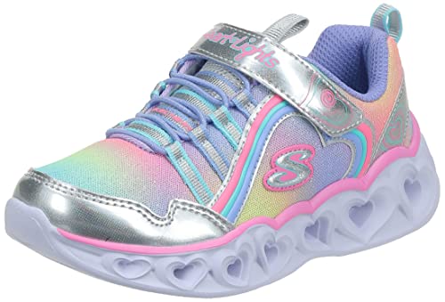 SKECHERS 302308NSMLT Tenis S Lights: Heart Lights, Rainbow Lux para Niña, Multicolor