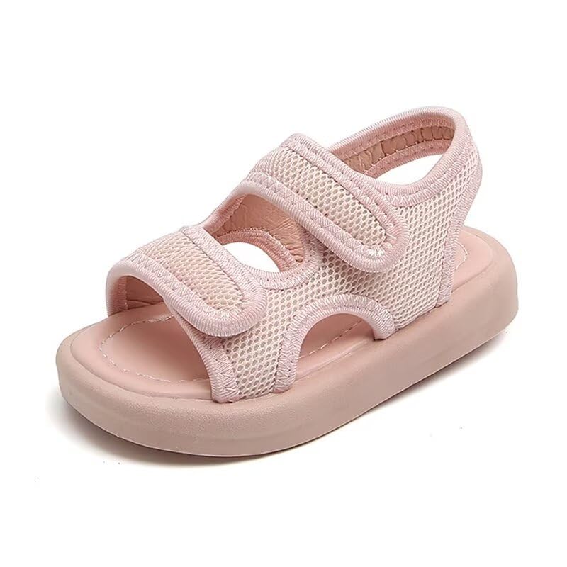 Niños y niñas neutros transpirables antideslizantes ligeros zapatillas deportivas de ocio de verano sandalias deportivas jardín escolar excursiones vacaciones,rosa 14.0 cm