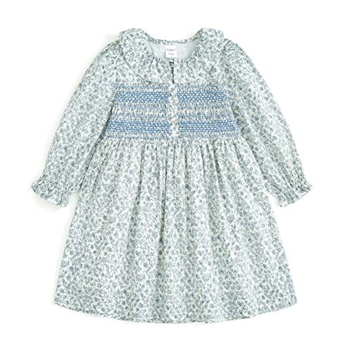 Curipeer - Vestido de verano para niñas pequeñas, de manga corta, de algodón, casual, vestido de playa, 2-8 años, B-lblue, 2 Años